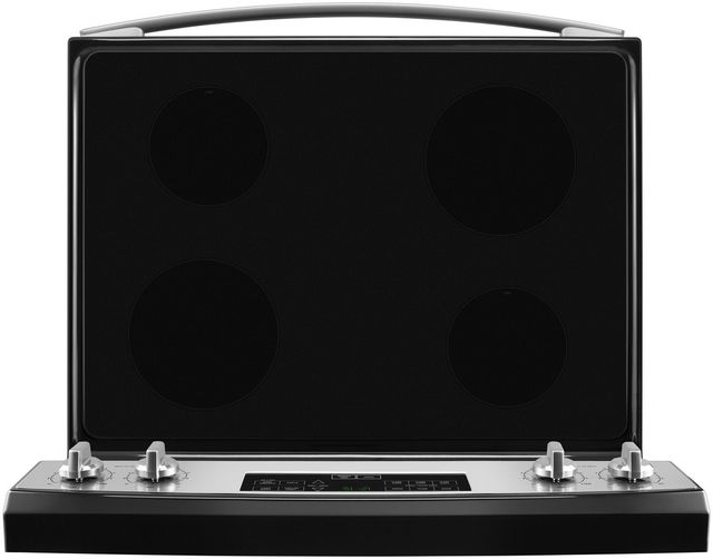 Amana® 30" Black on Stainless Freestanding Electric Range-2