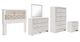 Signature Design by Ashley® Altyra 5-Piece White Queen Bookcase Headboard Bedroom Set-0