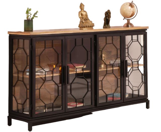 Jaipur Furniture Mariani Black 4-Door Cabinet-0