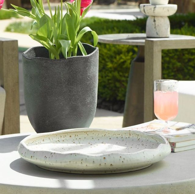 Uttermost® Stardust Ripple Creamy White Indoor-Outdoor Bowl-1