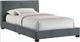 Elements International Brookhaven Gray Twin Upholstered Panel Bed-0