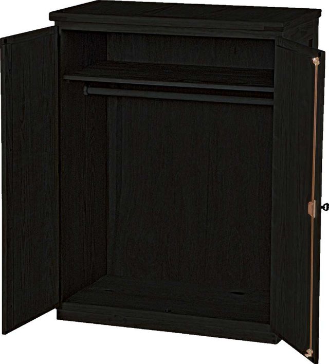 Crate Designs™ Furniture Espresso Lacquer Top Small Closet Armoire-0