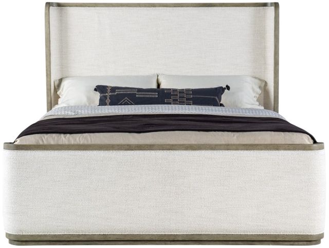 Hooker® Furniture Linville Falls Boones Merino Pearl/Mink King Upholstered Shelter Bed-2