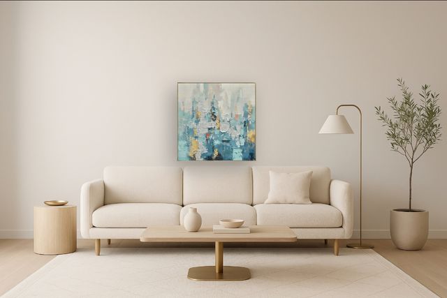 Classy Living Mesmerizing 50 Shades of Teal Wall Art-1