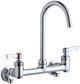 Elkay Chrome 8" Centerset Deck Mount Laminar Flow Faucet with 5" Gooseneck Spout and 2" Lever Handle-0