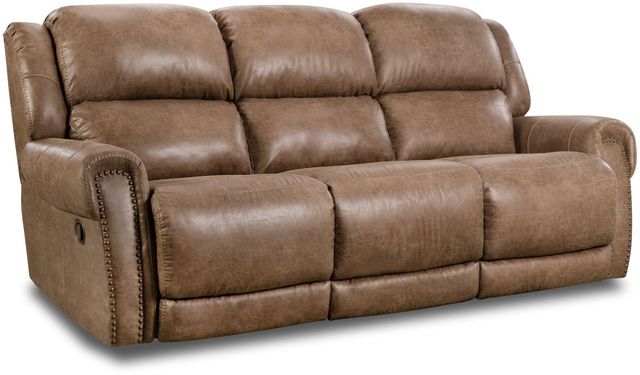Homestretch Oak Double Reclining Sofa-0