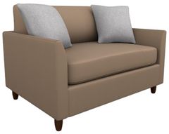 Best® Home Furnishings Customizable Bayment Leather Memory Twin Sleeper Chair with Dark Walnut Legs
