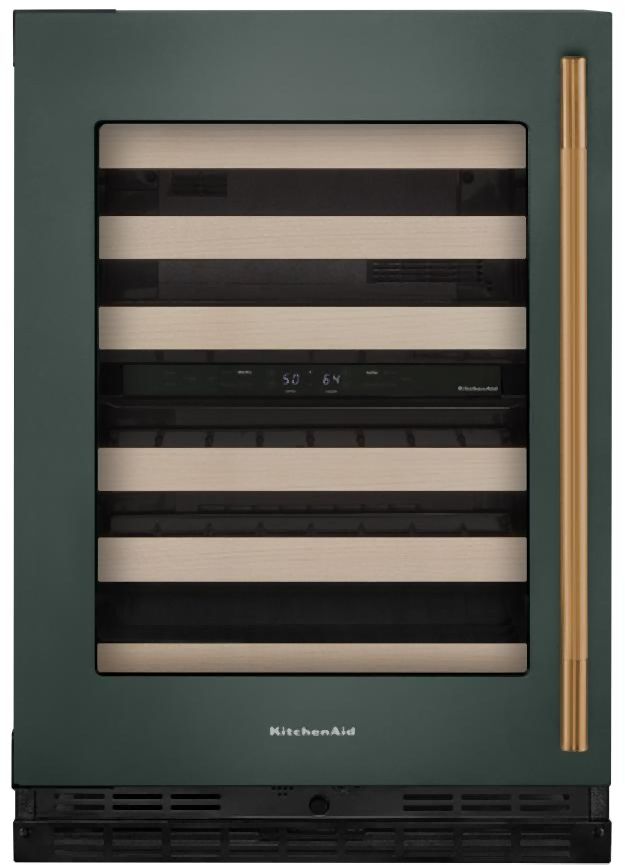 Kitchenaid® 24" Juniper Built-In Wine Cooler with Full-Extension Wood-Front Racks-4