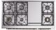 Ilve® Nostalgie II Noblesse 48'' White Pro Style Dual Fuel Range with Burnished Trim-3