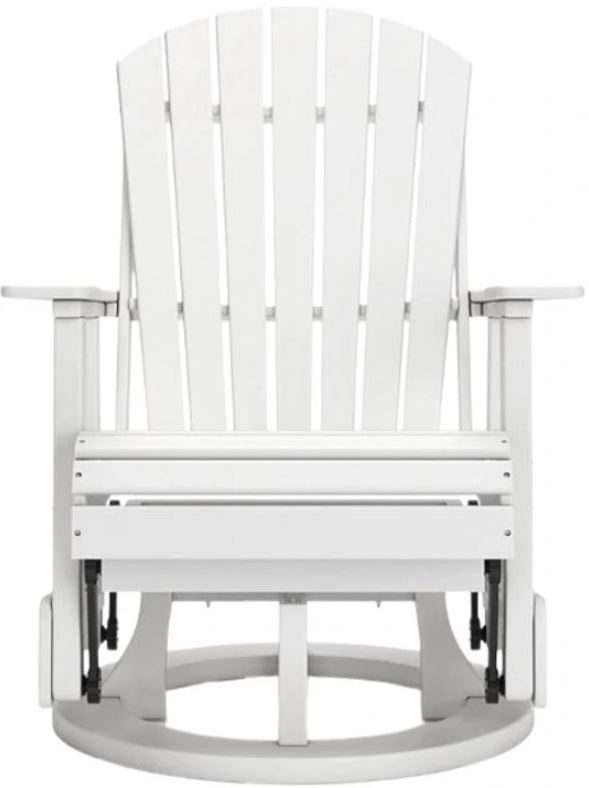 Signature Design by Ashley® Hyland Wave White Outdoor Swivel Glider Chair-1