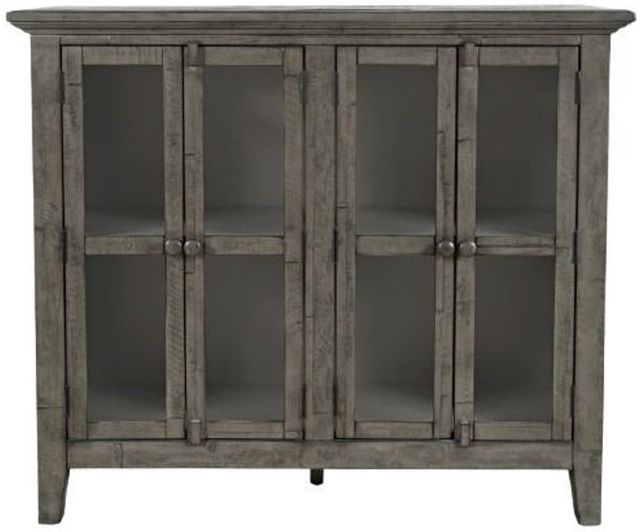 Jofran Inc. Rustic Shores Stone 4-Door Accent Cabinet-1