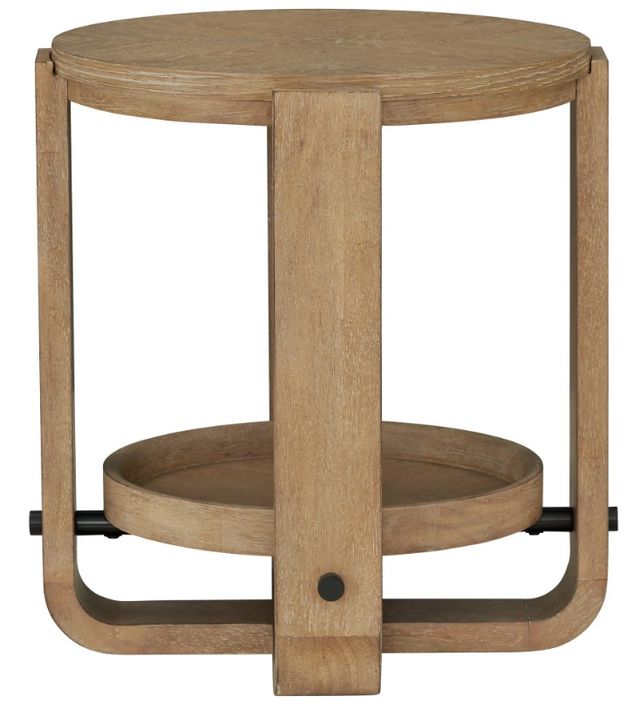 Parker House® Escape Glazed Natural Oak Round End Table-3