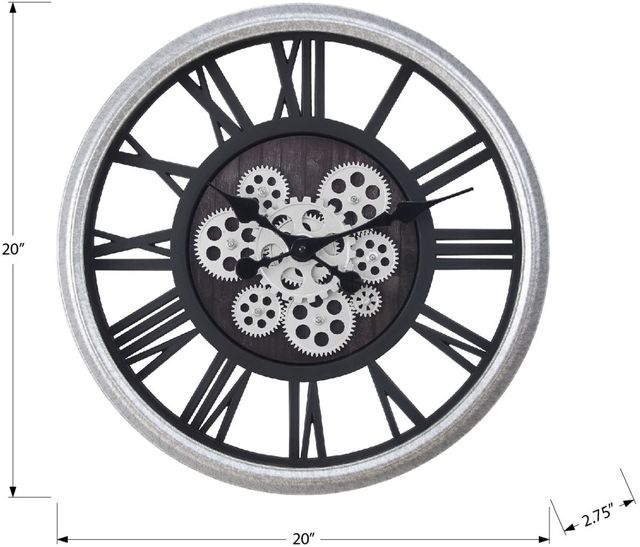 Monarch Specialties Inc. Antique Brown 20" Wall Clock-2