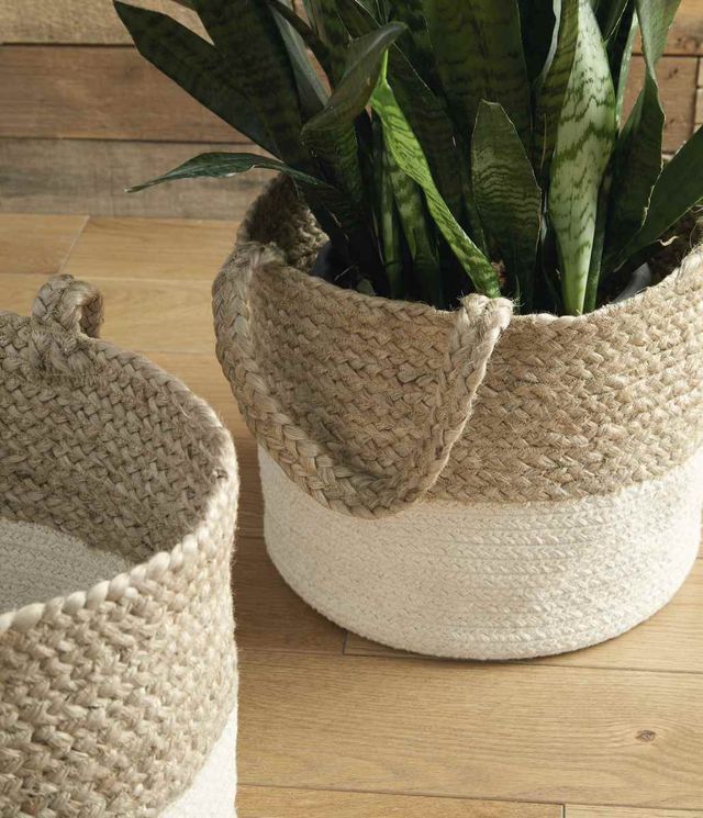 Signature Design by Ashley® Parrish 2-Piece Natural/White Basket Set-2