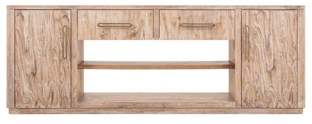 International Furniture Direct Balam Stained White 80" TV Stand-3