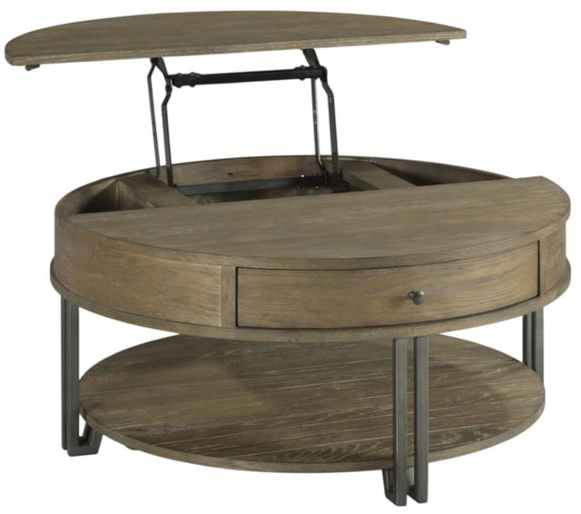 England Furniture Saddletree Brown Round Cocktail Table-1
