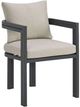 Elements International Playa 5-Piece Dark Gray Aluminum/Olefin Outdoor Dining Set-5