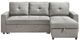 Mazin Furniture Faber 2-Piece Smoke Grey Sectional with Pull-Out Sleeper and Reversible Storage Chaise-4