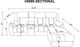 Global Furniture USA U6980 2-Piece Brown Camel Manual Reclining Sectional with Chaise-3
