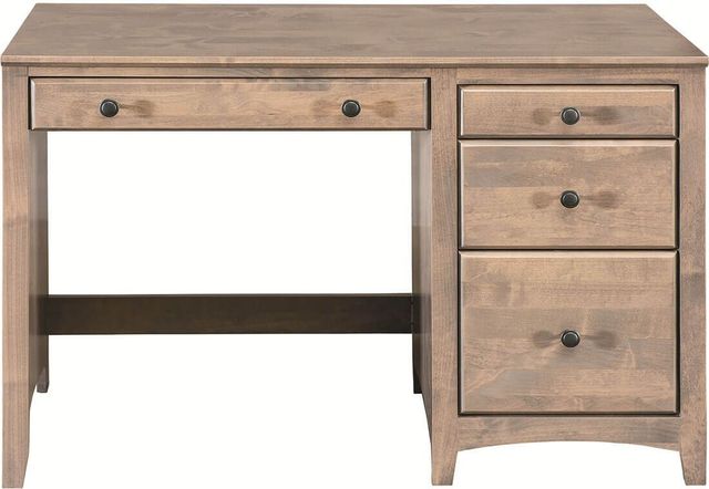 Archbold Furniture Customizable 4-Drawer Flush Top Desk-1