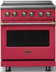 Viking® 5 Series 30" Valentine Pro Style Electric Range with Brushed Brass Trim-0