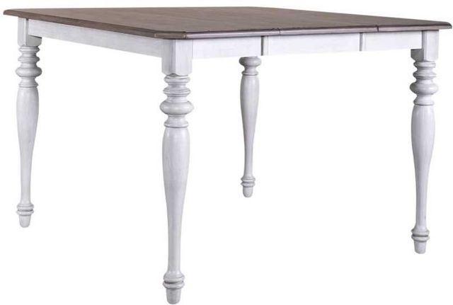 Liberty Furniture Ocean Isle Weathered Pine Gathering Table with Antique White Base-0