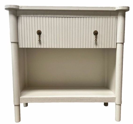 Million Dollar Rustic Frosted White Console Table-0