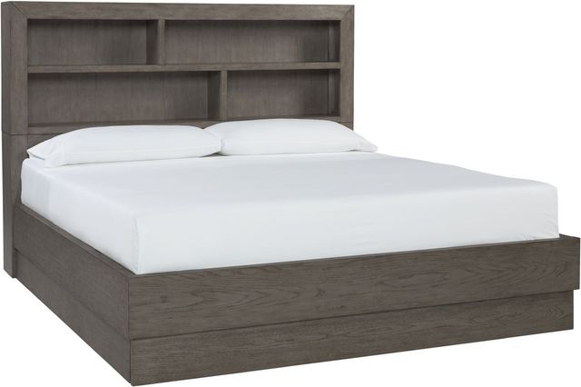 Benchcraft® Anibecca 3-Piece Weathered Gray King Bookcase Bed Set-1