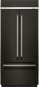 KitchenAid® 37 in. 20.8 Cu. Ft. Black Stainless Steel Built In Counter Depth French Door Refrigerator-0