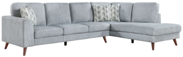 Homelegance® Broadway 2-Piece Blue/Gray Right-Arm Facing Sectional and Chaise-0