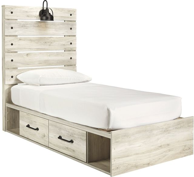 Signature Design by Ashley® Cambeck 2-Piece Whitewash Twin Panel Bed Set-5