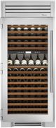 True® 36" 25 Cu. Ft. Stainless Steel Dual Zone Wine Column-0