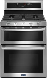 Maytag® 30" Fingerprint Resistant Stainless Steel Double Oven Freestanding Gas Range