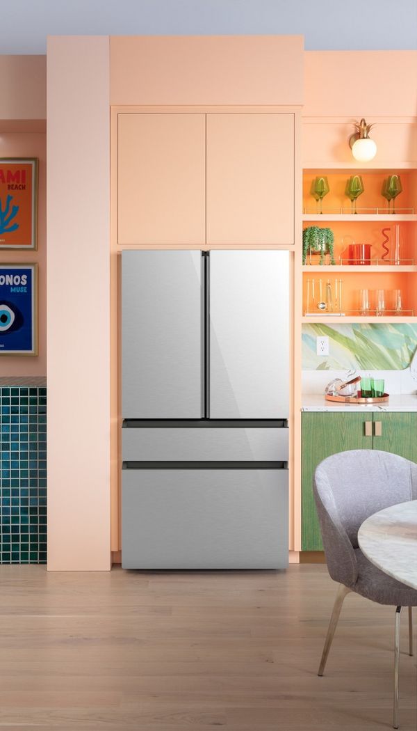 Café 36 in. 23.2 Cu. Ft. Platinum Glass Counter Depth French Door Refrigerator
