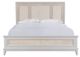 Najarian Furniture Crystal View Ash Burl/White Panel Bed-0