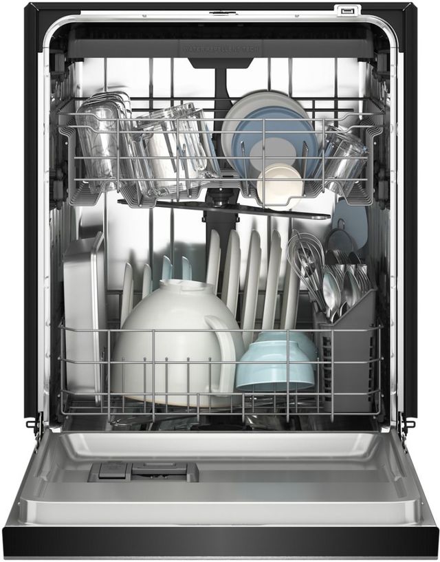 KitchenAid® 24" PrintShield™ Stainless Front Control Built-In Dishwasher with Third Level Utensil Rack and 30+ Total Wash Jets-3