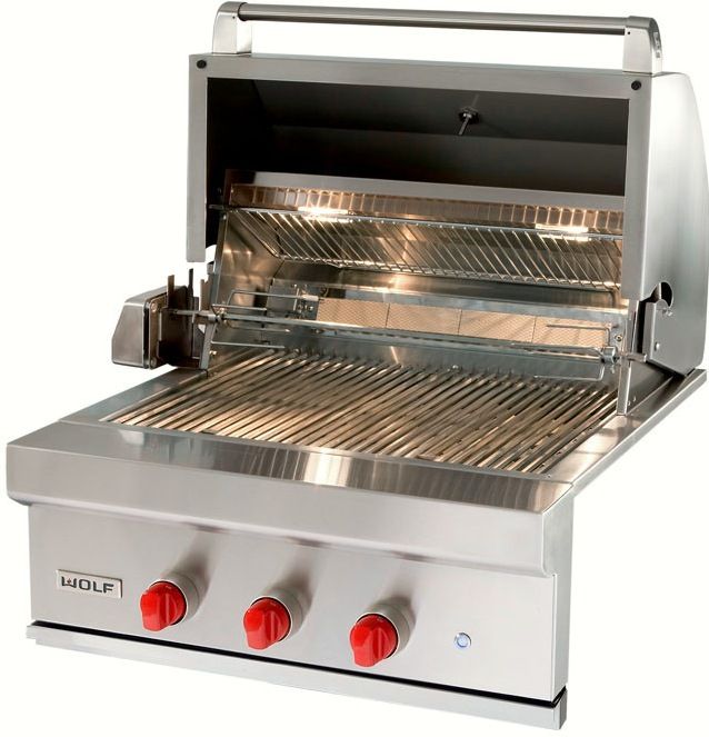 Wolf® 3-Burner Stainless Steel Built In Liquid Propane Gas Grill