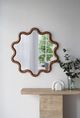 A & B Home Dark Brown Unique Wall Mirror-5