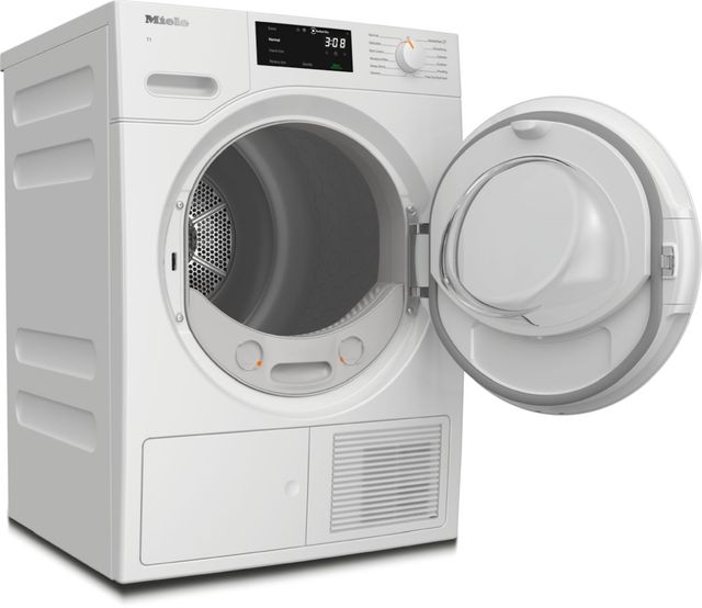 Miele 24" Lotus White Front Load Ventless Electric Dryer-1