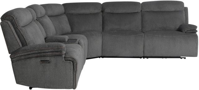 Parker House® Alpine 6-Piece Airy Midnight Power Reclining Curved Sectional-3