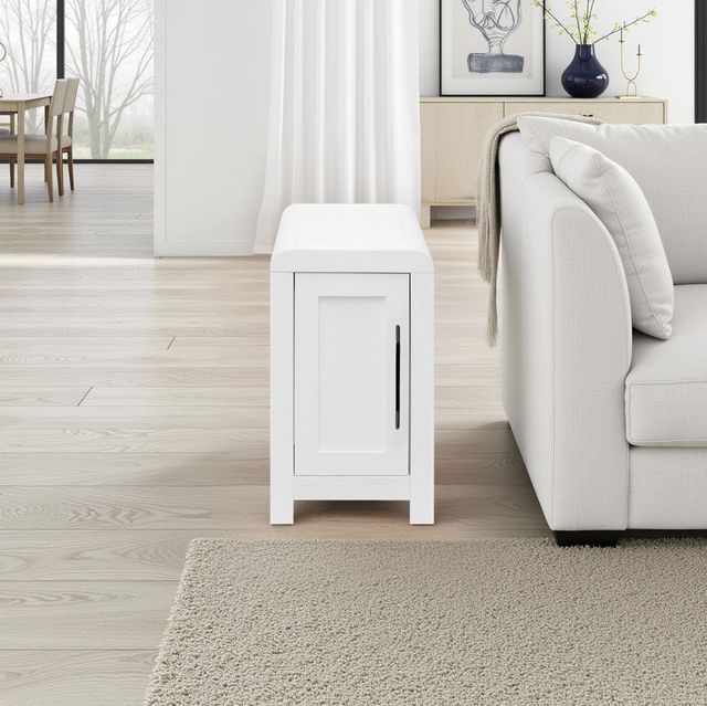 Legends Home Haven White Chairside Table-1