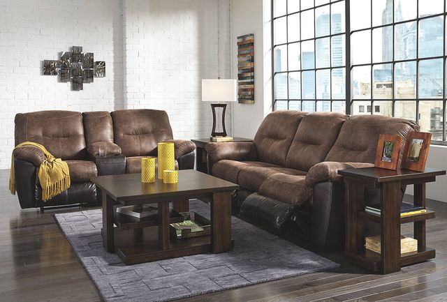 Signature Design by Ashley® Follett Double Reclining Loveseat with Console-4