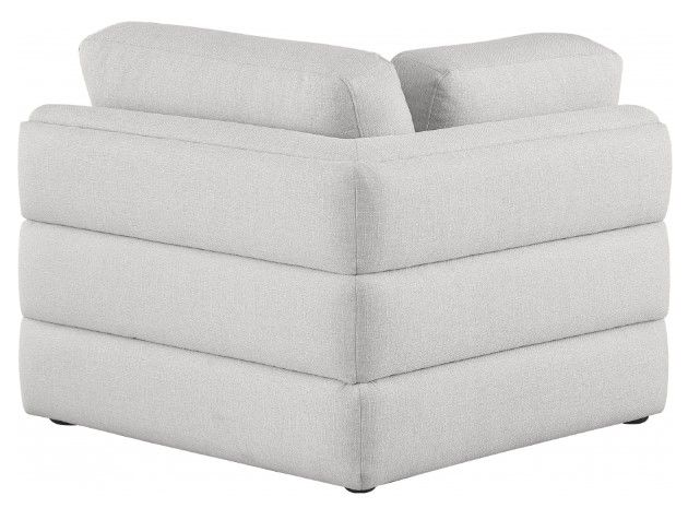 Meridian Furniture Beckham Beige Linen Polyester Modular Corner Chair-2