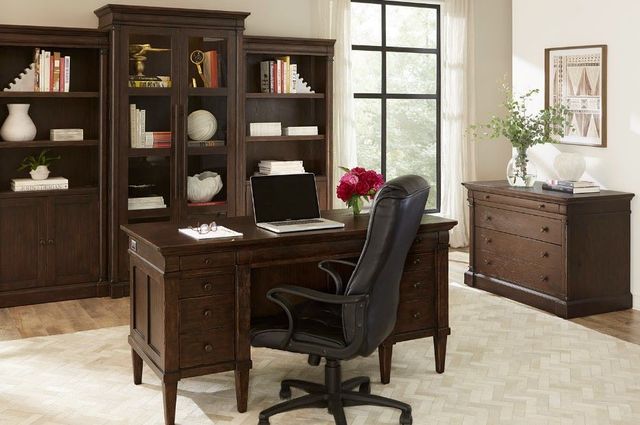aspenhome® Jackson Turkish Coffee 62" Executive Desk-1