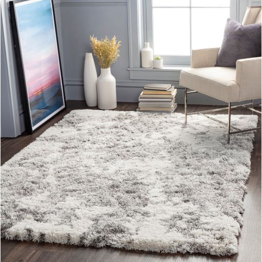 Surya Alta Shag Gray/Off-White 8'x10' Area Rug-3