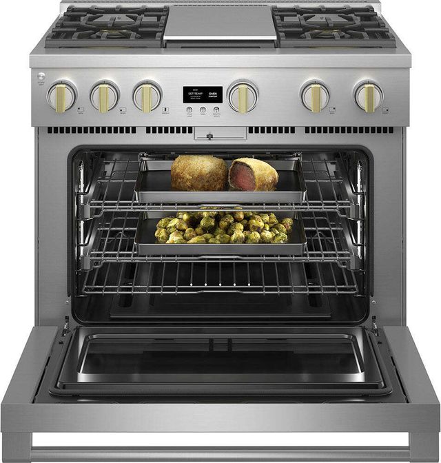 Monogram® Statement Collection 36" Stainless Steel Pro Style Gas Range-2