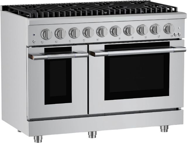 Hauslane HausPro 48" Stainless Steel Pro-Style Gas Range with Stainless Steel Knobs-3