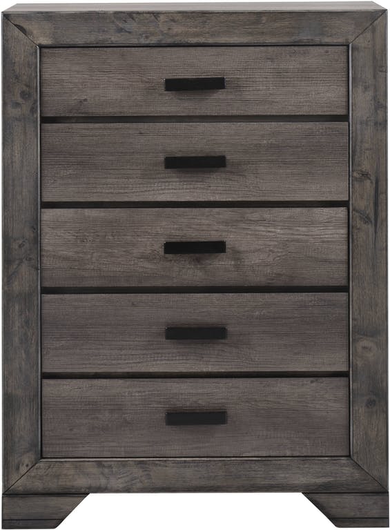 Elements International Nathan Gray Oak Chest | Miskelly Furniture
