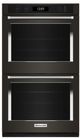KitchenAid® 30" Black Stainless Steel Double Electric Wall Oven-0