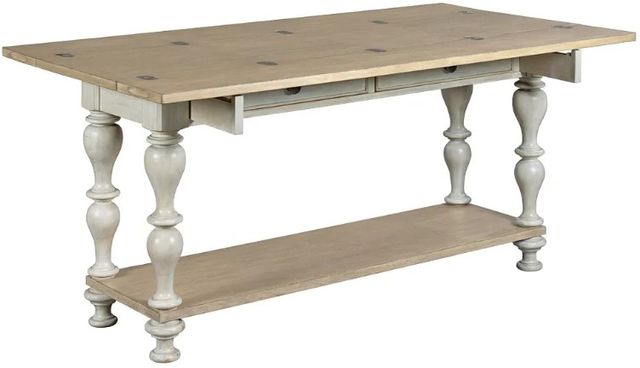 Hammary® Litchfield Lakeside Driftwood Flip Top Table with Sunwashed Base-2